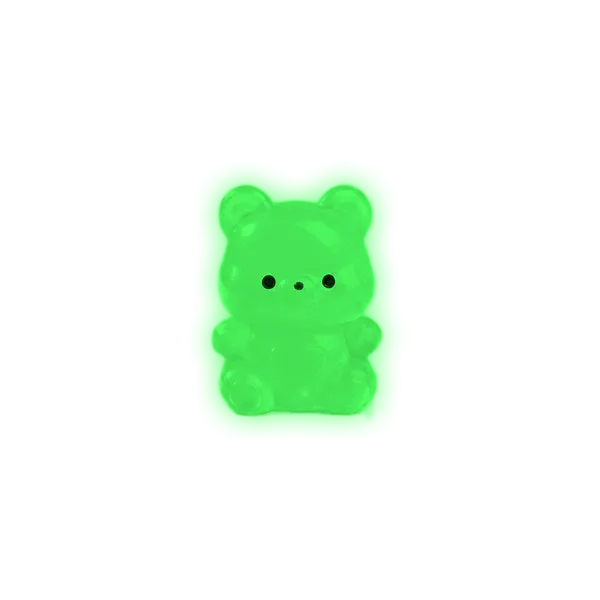 Miniature Glow Bear Assorted (1pc) glowing green in the dark