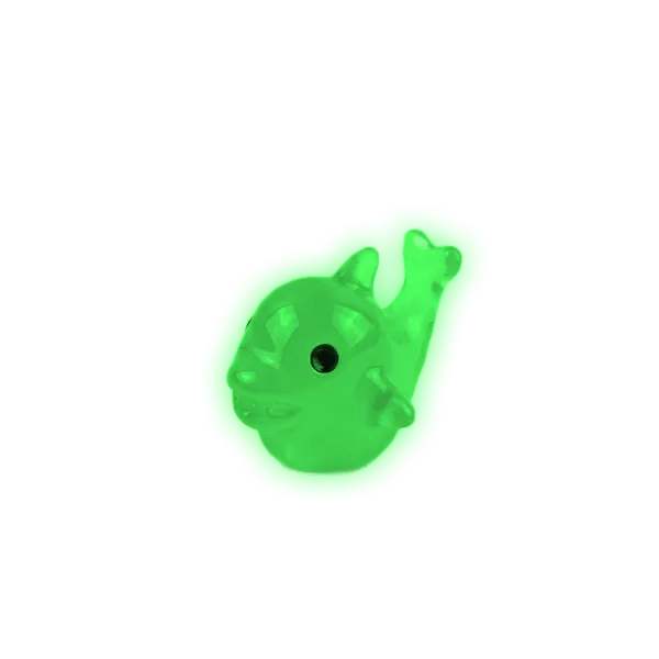 Miniature Glow Fish Assorted (1pc) glowing green in the dark