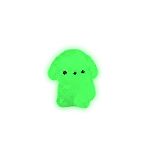 Miniature Glow Puppy Assorted (1pc) glowing green in the dark